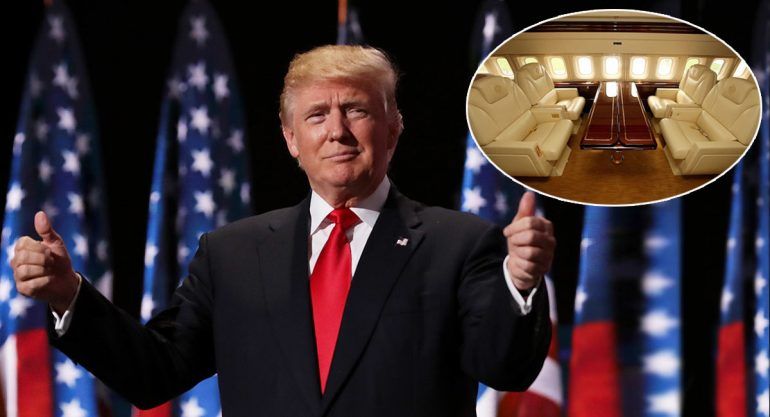 Así es el lujoso avión de Donald Trump
