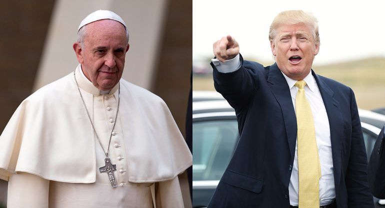 Donald Trump responde a al papa Francisco