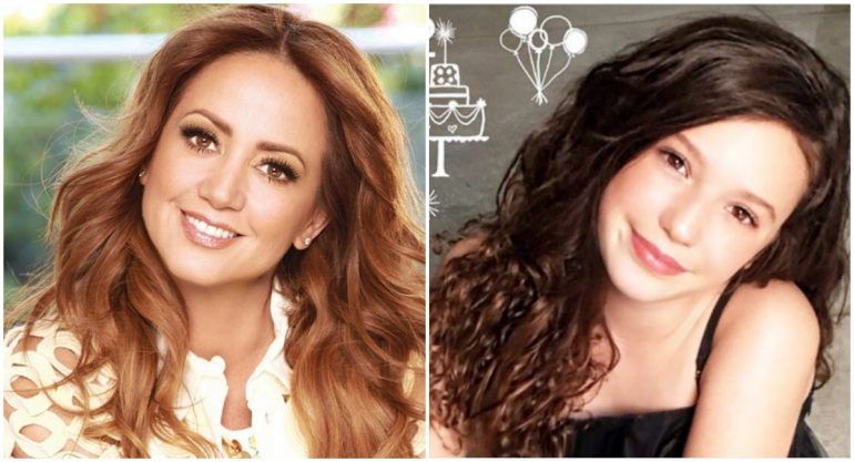 Andrea Legarreta a su hija Mía