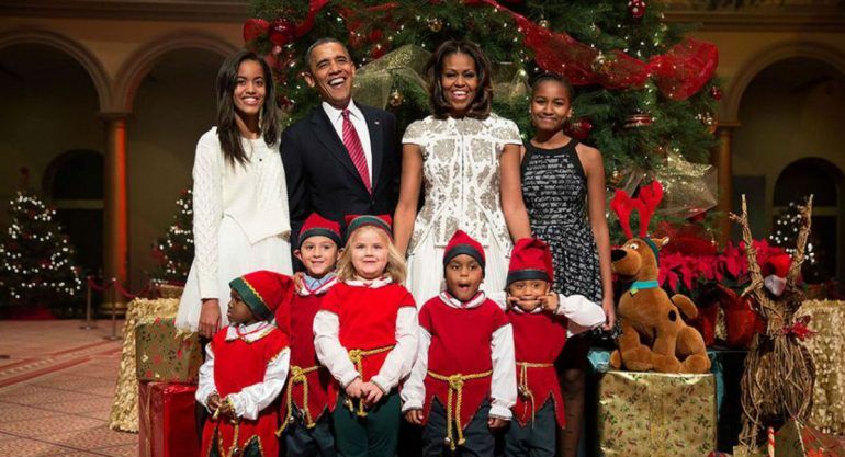 Familia Obama para Navidad