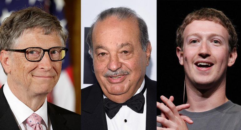 Los 8 grandes millonarios del mundo