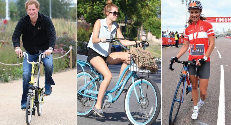 Los famosos aman andar en bicicleta