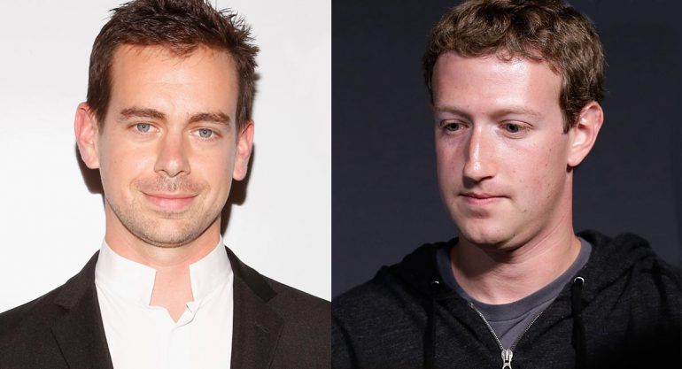 MarK Zuckerberg y Jack Dorsey