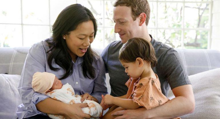 Mark Zuckerberg da la bienvenida a su segunda hija