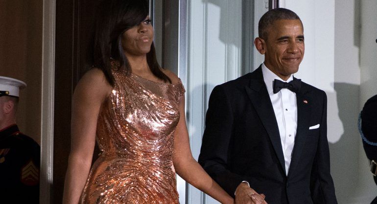 Michelle Obama y su espectacular vestido en cena de Estado