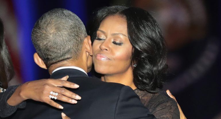 Obama rompe en llanto al hablar de su esposa Michelle