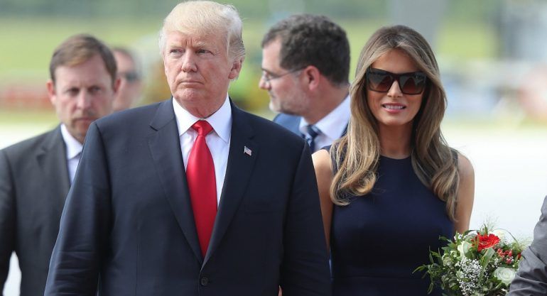 Primera Dama de Polonia ignora a Trump por saludar a Melania