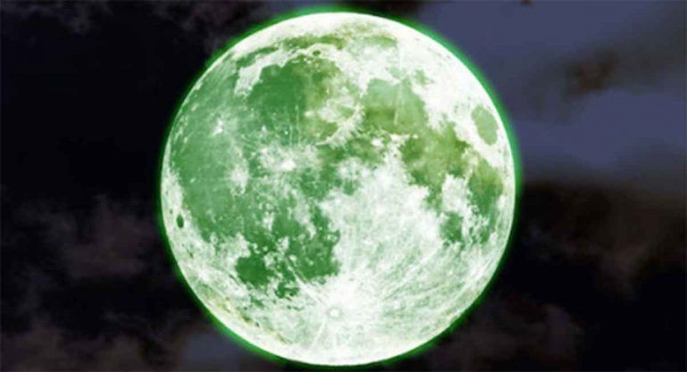 ¿Se verá verde la Luna?